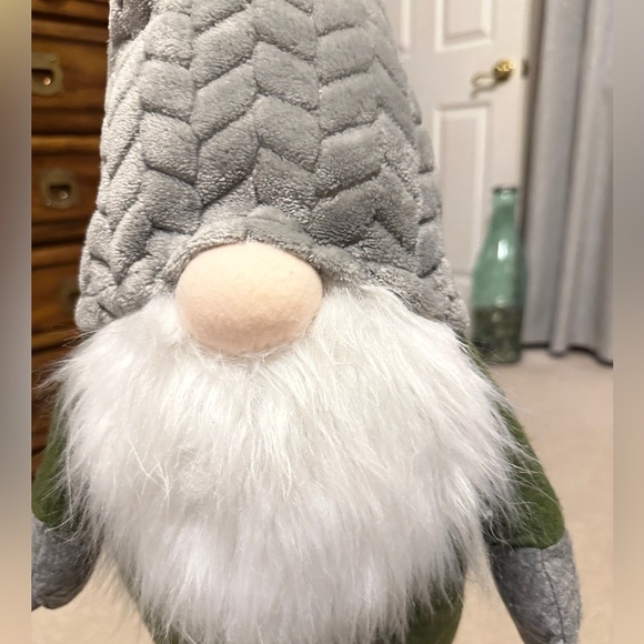 Charming Gray and Green Gnome Figurine - Picture 2 of 4